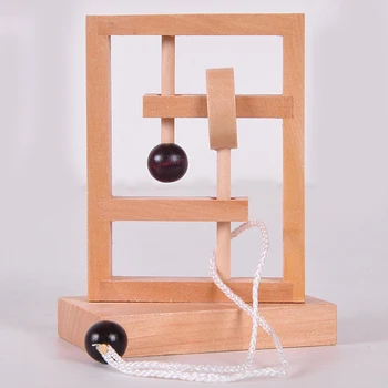 Naujas Stalas Naujiena 3D Mediniai Virvės Kilpa Įspūdį IQ Proto String Smegenų kibinimas Žaidimas Suaugusiems, Vaikams, Dovanų Mokymosi Švietimo Žaislai, Dėlionės