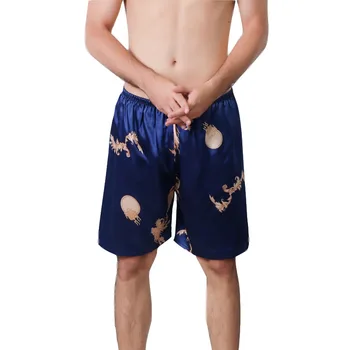 Naujas StyleI Mitation Šilko Pižama Didelis Paplūdimio Kelnės Vyrams Penkių Taškų Šortai Kvėpuojantis Quick Dry Atsitiktinis Prarasti SummerM--5XL