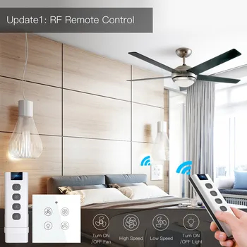 Naujas WiFi RF Smart Ventiliatorius Šviesos Skaičius 2/3 Būdas Kontroliuoti Smart Gyvenimas/Tuya APP RF Nuotolinio Greičio Kontrolės Alexa 