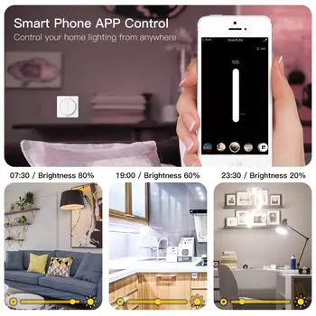 Naujas WiFi Smart Rotacinis/Touch Šviesos stiprumą Smart Gyvenimas/Tuya APP 