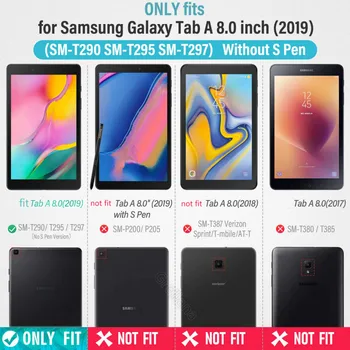 Naujas Šarvai Case For Samsung Galaxy Tab 8.0 2019 Vaikai Saugiai Sunkiųjų Silikono Hard Cover Modelis SM-T290 SM-T295 SM-T297 8.0 Atveju