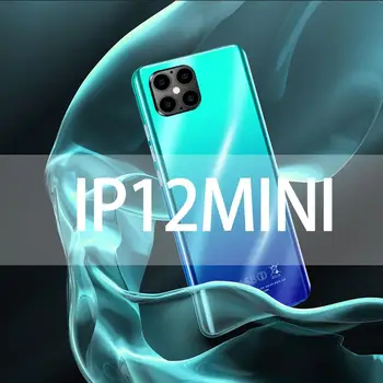 Naujausias mobiliųjų Telefonų iP12 Mini 5.5 Colių Vandens Lašai Ekrano Išmanųjį telefoną Veido Atpažinimo Snapdragon865 Android 9.1 Pasaulio Versija Telefono
