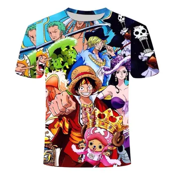 Nauji vyriški karšto pardavimo 3D spausdinimo trumparankoviai marškinėliai topai Anime One Piece vyrų viršūnes marškiniai, trumparankoviai marškinėliai topai