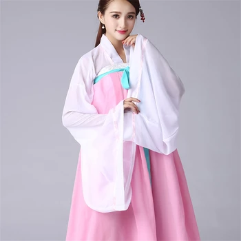 Naujos Tradicinio korėjiečių Hanbok Moterų Suknelė Šokių Senovės Kostiumas Etapo Rezultatus Drabužių Festivalis Apranga S-2XL