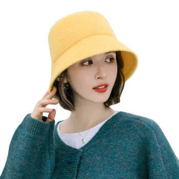 Naują skrybėlę moterų Japonijos mažų šviežių dome korėjos rudens ir žiemos baseino skrybėlę žvejys skrybėlę laukinių studentų vilnonių žiemos skrybėlę