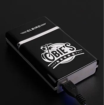 Naujų Kūrybinių Nešiojamų cigarečių dėžės atveju elektros lengvesni USB Vėjo flameless įkrovimo Elektroninių Cigarečių degiklio dujų Nėra