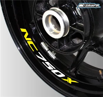 Naujų motociklų 3D custom vidinis ratas apvalus lipdukas atspindintis vandeniui logotipo lipdukas juostele turas decal HONDA NC750X nc750x