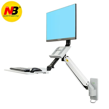 NB MC32, Ergonomiškas kompiuterio sėdėti-stovėti darbo stotis desk mount nešiojamas lentelė kėlimo stalas monitoriaus laikiklis laikymo klaviatūros plokštė