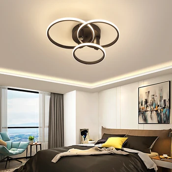 NEO Spindesį Modernios led lubų šviesos lempos Naujas RC Pritemdomi APP Ratas žiedai dizaineris kambarį miegamojo lubų lempos šviestuvai