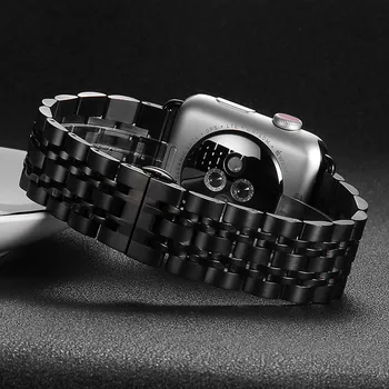 Nerūdijančio Plieno Dirželis Apple Watch band 44mm 40mm iwatch juosta 42mm/38mm metalo apyrankė watchband 