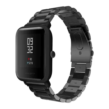 Nerūdijančio Plieno Juosta Dirželis Xiaomi Huami Amazfit Pvp BITŲ TEMPAS Lite Jaunimo GTS VTR 20mm Watchband Metalo Pakeitimo Apyrankė