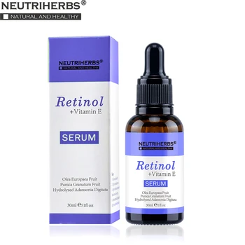 Neutriherbs Veido Retinolis Serume Vitamino E 2.5% Vitaminai Anti Acne Serumas Anti-Senėjimo/Raukšlių, Odos Šviesinimo Veido Serumas 30ml
