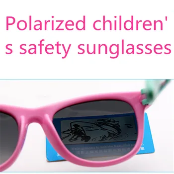 NewTR90 mados berniukų ir mergaičių, poliarizuota akiniai nuo saulės UV400 aikštėje silikono vaikai akiniai markės dizaino saugos minkštas akiniai nuo saulės