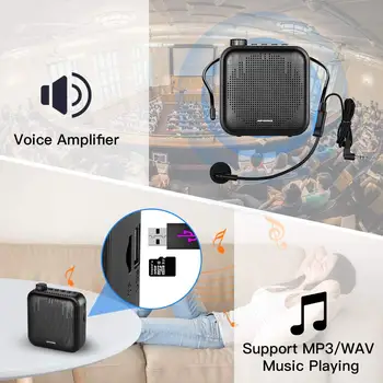 Nešiojamų Balso Stiprintuvas Garsiakalbis Mini Garso Garsiakalbis Su Mikrofonu Įkrovimo Ultralight Garsiakalbis Mokytojams