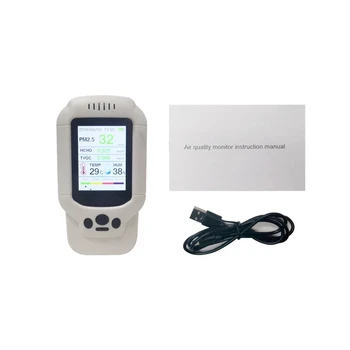 Nešiojamų Formaldehido Metrų PM 2.5 Oro Kokybei Stebėti Temperatūros, Drėgmės Analizatoriai USB Prievado Detektorius Multi-Dujų Detektorius