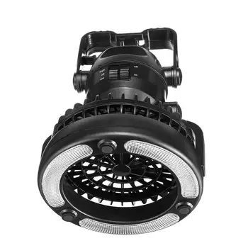 Nešiojamų LED Kempingo Žibintas su Lubų Ventiliatorius, 2-In-1 Combo 18 Super Ryškus LED Palapinė Šviesos ar iš Lauko Žvejybos, Žygiai