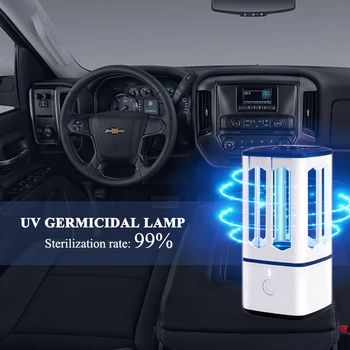 Nešiojamų uv-C Lempa su uv-C+Ozono 5V 1000mA USB Įkrovimo Ultravioletinių UV Lengvųjų Automobilių, Namų ir Daugiau