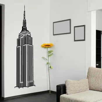 Niujorko orientyrą Empire State Building vinilo sienos lipdukas office universiteto bendrabutyje kambarį namo apdaila sienos lipdukas CS18
