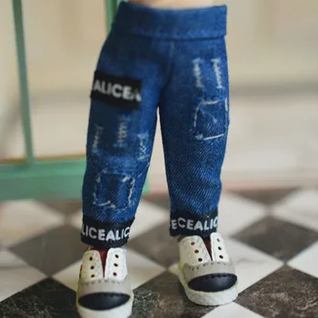 Ob11 baby džinsai hipster kelnės kelnės lėlės priedai