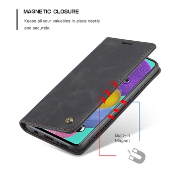 Odinis dėklas, skirtas Samsung Galaxy A51 A71 4G,CaseMe Retro Rankinėje Prabanga Magneti Kortelės Turėtojas Piniginės Padengti Samsung Galaxy A71 A51