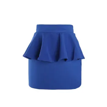 Office lady aukšto juosmens pieštuku sijonas mergina atsitiktinis mini sijonas trumpas klostuotas juodas) blue (mėlynas sijonai sluoksniuotos bud puikus šortai