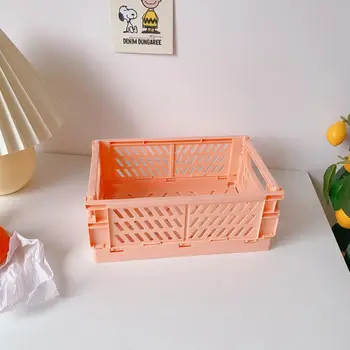 OOTDTY Išardomi Dėžė Plastikinės Sulankstomos Vonios kambarys talpinimo Krepšelį Naudingumas Kosmetikos Konteinerių Darbalaukio Savininko Namų Naudojimui
