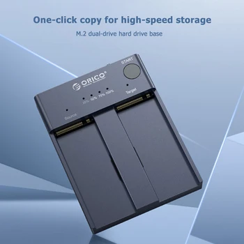 ORICO 3 USB. 1 Tipas-C Dual Bay M. 2 NVMe SSD Talpyklos Neprisijungęs Klonas 2242 2260 2280 22110 Už Klavišą M & M/B Klavišą NVME PCIe SSD