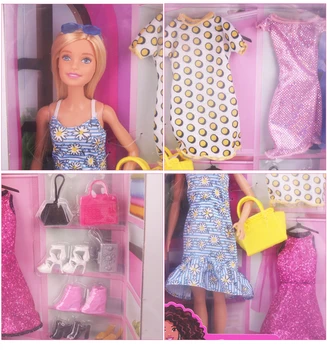 Originalias Barbie Lėlė Princesė Asortimentas Fashionista Mergina bonecas Didelis Dovanų Dėžutėje Šalis Nustatyti GDJ40 Projekto pakeitimas, Mergaičių Namų Žaislą Dovanų