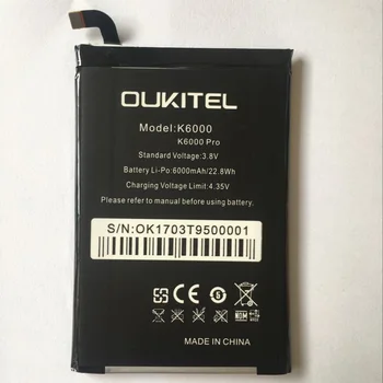 Originalus 6000mAh baterija Oukitel K6000 K 6000 Pro Bateria Mobiliojo Telefono Bateriją+Sekimo numerį