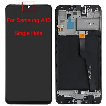 Originalus A10 LCD Samsung Galaxy A10 A105 A105F SM-A105F 2019 LCD Su Rėmu 6.22 Colių Ekranas A105F Jutiklinis Ekranas Dalys