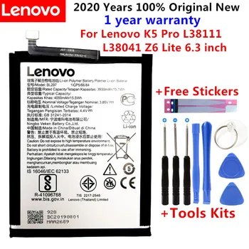 Originalus Aukštos Kokybės 4050mAh BL297 baterija Lenovo K5 Pro L38111 L38041 Z6 Lite 6.3 colių mobiliojo Telefono baterijų +Įrankiai