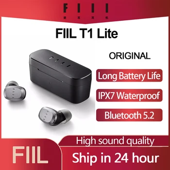 Originalus FIIL T1 Lite TWS Bluetooth 5.2 Ausinių Tiesa, Belaidės Ausinės Ilgas Baterijos veikimo laikas ENC HiFi IPX7 atsparus Vandeniui su Mic
