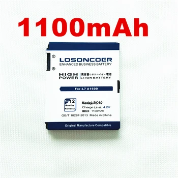 Originalus LOSONCOER 1100mAh BC60 Baterija Motorola L7 A1600 L72 E8 L71 C261 EM30 Baterija+ sekimo numerį
