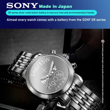Originalus Sony 100vnt SR621SW Sidabro Oksido Žiūrėti 6.8 mm*2.1 mm, 1 TG 364 164 D364 L621 GP364 Mygtuką Ląstelių Monetų Baterijomis