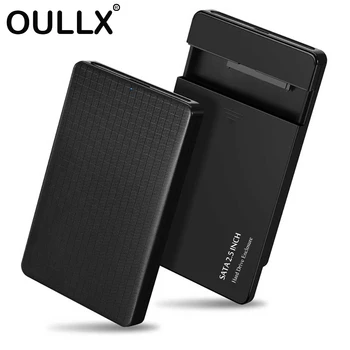 OULLX HDD Atveju Portable 2.5 colių HDD Talpyklos Išorinio Standžiojo Disko Atveju Sata į USB 3.0 Diskus su Mikro USB Kabelis Verslo styl
