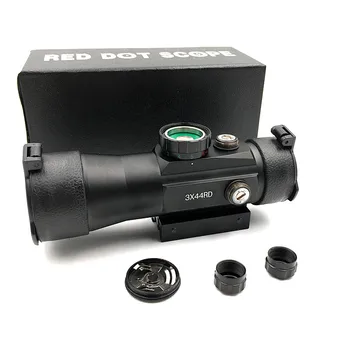 Outerdoor Medžioklės 3X44 Raudonos, Žalios Dot Akyse taikymo Sritis Taktinė Optika Riflescope Tilptų 11/22mm Geležinkelių Medžioklės Šautuvas oriniams Taikymo sritis
