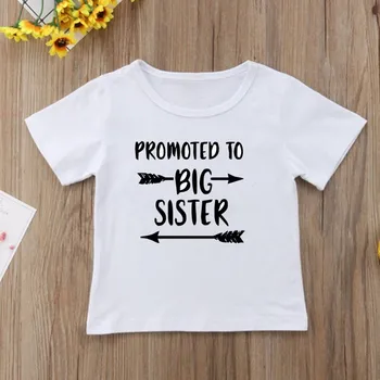 Paaukštintas Big Brother Big Sister Vaikai Atitikimo Marškinėlius Berniukų, Mergaičių Viršūnės Vasarą Trumpas Rankovės Marškinėliai Atsitiktinis Vaikų Tees