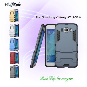 Padengti Samsung Galaxy J7 2016 Atveju TPU KOMPIUTERIO Stovas Telefono dėklas Samsung Galaxy J7 2016 Dangtelis, Skirtas 