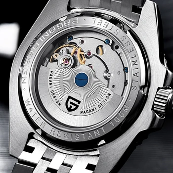 PAGANI DIZAINO Prabangūs Vyrų GMT Automatinis Mechaninis laikrodis Vyrams Klasikiniai Juoda Laikrodžiai Jubiliejaus Dirželis Keramikos Bezel Safyras Laikrodis