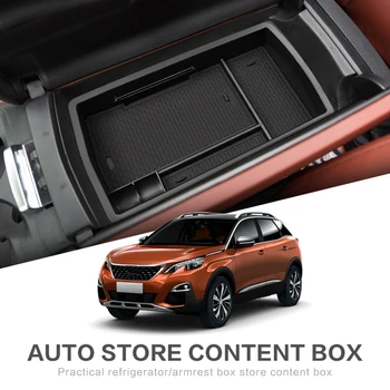 Pakeisti Peugeot 3008 2017-2019 Porankiu Valymas Storage Box Konsolė Dėklas Organizatorius Padėklų