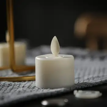 Pakuotėje yra 2 Led Flameless Žvakių Židinys Kandeliabrai, arba Stalo Puošimas Mirgėjimas Balta Šviesa Juda Liepsna Viko Ramstis Žvakė