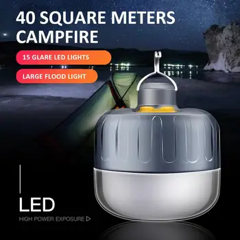 Palapinė LED Lemputės 10W USB jungtį 7800mah Remontas Lempos Vandeniui Vaikščiojimo Nešiojamų Žibintų Pagalbos Skaitymo LED Šviesos Kempingas