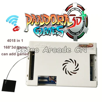 Pandora Box 4018 1 wifi versija Arcade Konsolė Padalinta Stiliaus Saga Žaidimą 4 Žaidėjų Žaidimas Valdybos Valdikliu Mygtuką Valdiklis 168*3d