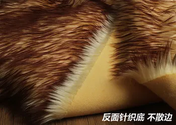 Paplūdimys vilnos fox fur dirbtiniais pliušinis kailis audinio žiemos paltai pagalvės užvalkalą vest Kailio apykakle 5cm ilgio plaukų pliušinis kailis tissu telas