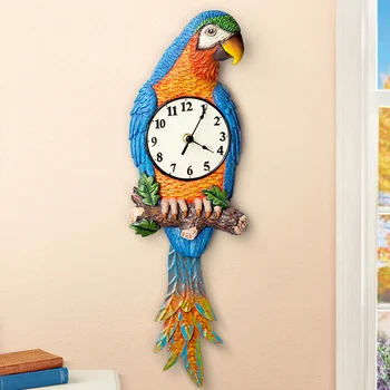 Papūga meno sieninis laikrodis Šviesos prabanga kambarį Šiaurės šalių kūrybinius mados modernus minimalistinio sieninis laikrodis