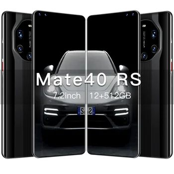 Pasaulinė Versija 2020 Naujas Mate40 RS 5G išmaniųjų telefonų 12G 512G Android10 Atrakinta 5800mAh 24MP+48MP GPS Wifi, Dual SIM Mobilus Telefonas