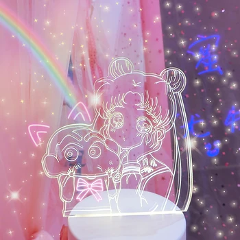 Pastelė Smakro-shan Sailor Moon Naktį Šviesos Veiksmų Skaičius, Darbastalio Namuose, Vaikų, Miegamojo, Patalpų Apšvietimas, Dekoro Lempos 5227