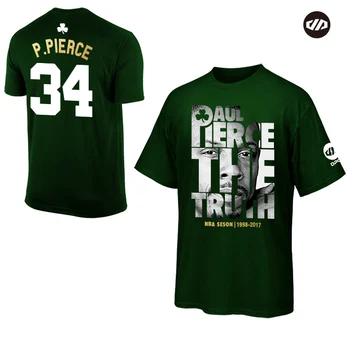 Paul Pierce Atminimo t-marškiniai, trumparankoviai medvilnė sportiniai marškinėliai Rytų krepšinio komanda dpoy prekės originalus dizainas