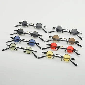 Peekaboo raudona maža akiniai nuo saulės turas retro metalo rėmelis juodas vyrų punk saulės akiniai moterų 2019 uv400 apdailos akiniai