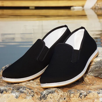 Pekino Patogus Kungfu batai daugiasluoksnė vienintelis rankų darbo naujas atvykimo chi batai anti-kvapas, medvilnės pagaminti kvėpuojantis batai